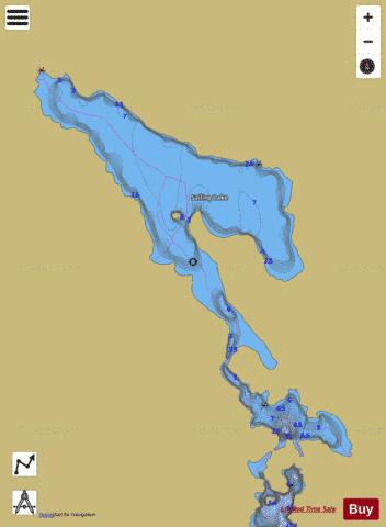 Sailing Lake depth contour Map - i-Boating App