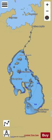 Swan Lake depth contour Map - i-Boating App