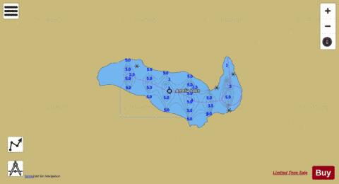 Amelia Lake depth contour Map - i-Boating App