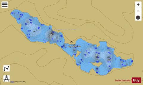 Big Indian Lake depth contour Map - i-Boating App