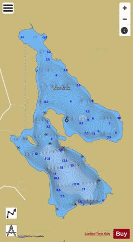 First Eel Lake depth contour Map - i-Boating App