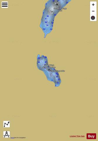 First Portage Lake depth contour Map - i-Boating App
