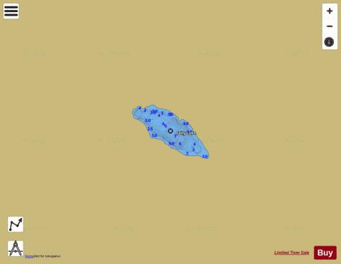 Folly Lake depth contour Map - i-Boating App
