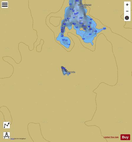 Kerr Lake depth contour Map - i-Boating App