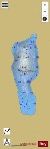 Upsalquitch Lake depth contour Map - i-Boating App
