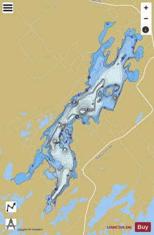 Otty Lake depth contour Map - i-Boating App