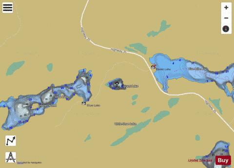 Grant / Little Shoe Lake depth contour Map - i-Boating App