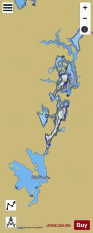 Cuttle Lake depth contour Map - i-Boating App