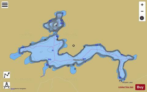 Whalen Lake depth contour Map - i-Boating App