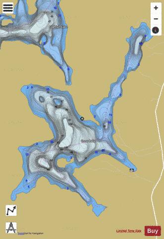 Cross (Lyell) Lake depth contour Map - i-Boating App