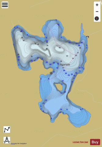 Fraser Lake depth contour Map - i-Boating App
