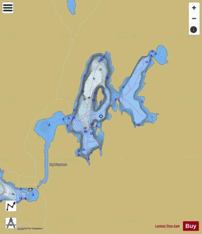 Gin Lake depth contour Map - i-Boating App