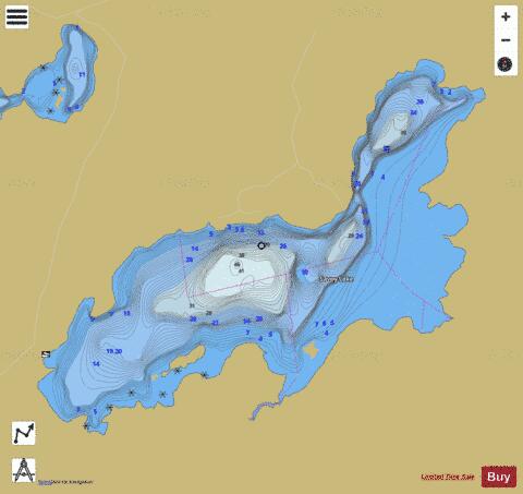 Savoy Lake depth contour Map - i-Boating App