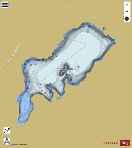Grippen Lake depth contour Map - i-Boating App