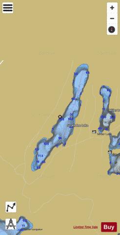 Strathdee Lake depth contour Map - i-Boating App