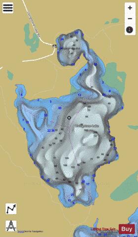 Livingstone Lake depth contour Map - i-Boating App