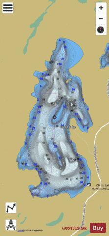 Clinto Lake depth contour Map - i-Boating App