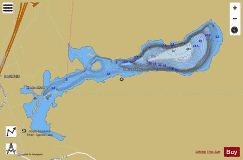 Spence Lake depth contour Map - i-Boating App