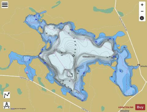 Big Whitefish Lake depth contour Map - i-Boating App