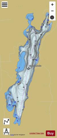 Knowlton Lake depth contour Map - i-Boating App