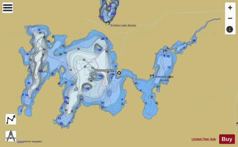 Wawang Lake depth contour Map - i-Boating App
