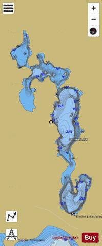 Ermine Lake depth contour Map - i-Boating App