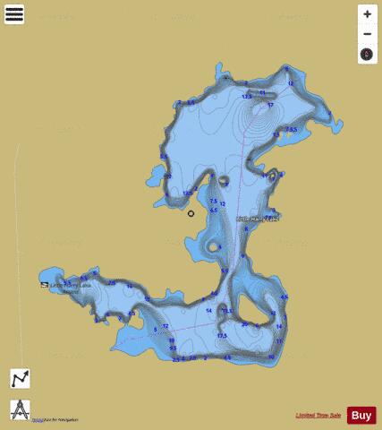 Little Harry Lake depth contour Map - i-Boating App