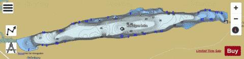 Kabaigon Lake depth contour Map - i-Boating App
