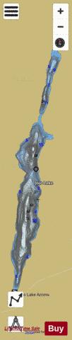 Jojo Lake depth contour Map - i-Boating App