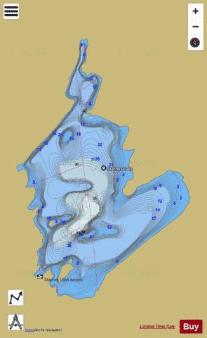 Starnes Lake depth contour Map - i-Boating App