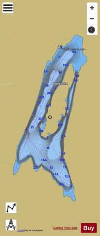 Mott Lake depth contour Map - i-Boating App