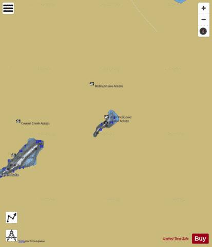 West Macdonalds Lake depth contour Map - i-Boating App