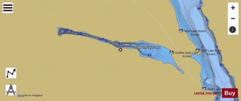 Golden Gate Lake depth contour Map - i-Boating App