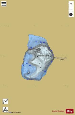 Unknown Lake depth contour Map - i-Boating App