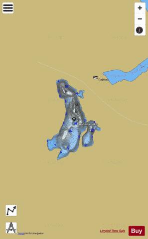 Banana Lake depth contour Map - i-Boating App