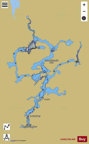 Little Missinaibi Lake depth contour Map - i-Boating App