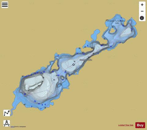 Ramsden Lake depth contour Map - i-Boating App