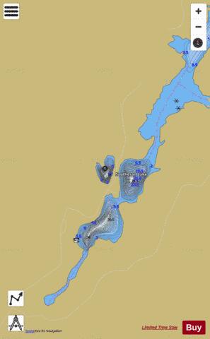 Lake No 44(Sootheran Lake) depth contour Map - i-Boating App