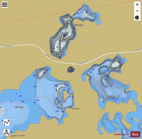 Lake No 44 depth contour Map - i-Boating App