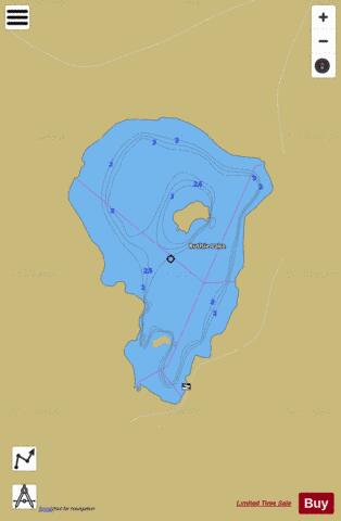 Ruthie Lake depth contour Map - i-Boating App