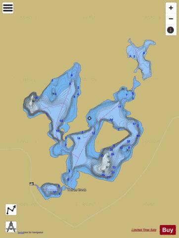 Tomtit Lake depth contour Map - i-Boating App