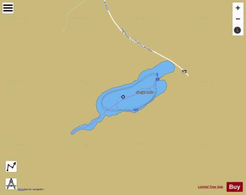 Saniga Lake depth contour Map - i-Boating App