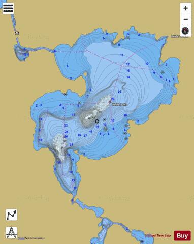 Knife Lake depth contour Map - i-Boating App