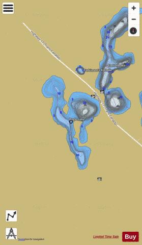 Bogle Lake depth contour Map - i-Boating App