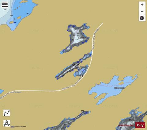 Crozier Lake depth contour Map - i-Boating App