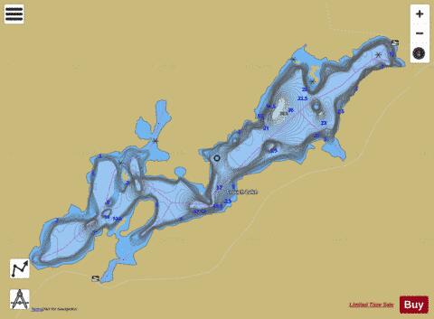 Crouch Lake depth contour Map - i-Boating App
