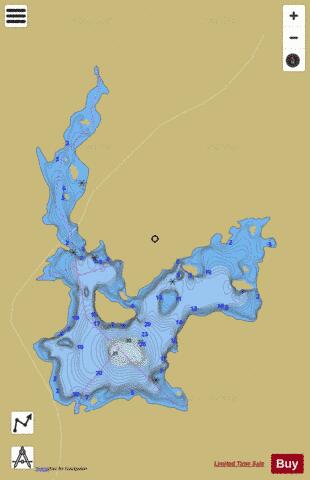 St. Julien Lake depth contour Map - i-Boating App