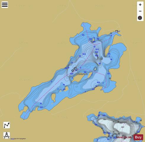 Malcolm Lake depth contour Map - i-Boating App