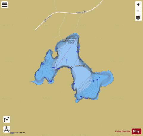 Kramer Lake depth contour Map - i-Boating App