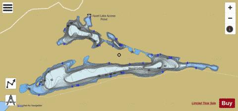 Favel Lake depth contour Map - i-Boating App